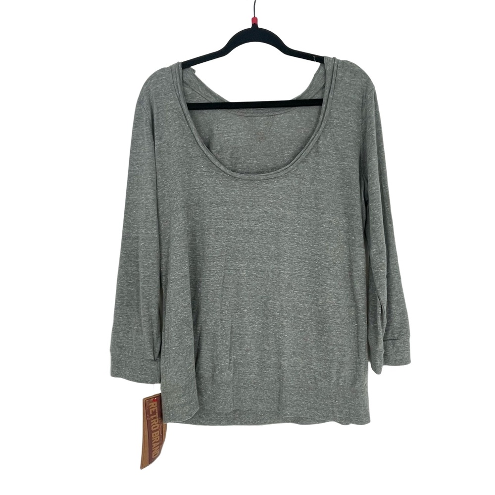 The Original Retro Brand FSU Women's Gray Heart Graphic Long Sleeves Top Size XL